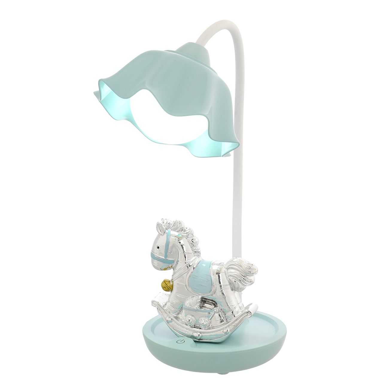 LAMPADA LED CON TOUCH E CAVALLINO AZZURRO

